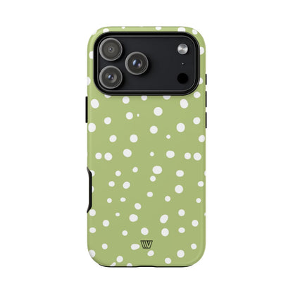 PALE OLIVE DOTS | Tough Phone Case