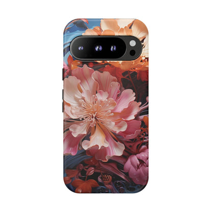 PAINT SWIRL FLOWERS | Tough Phone Case