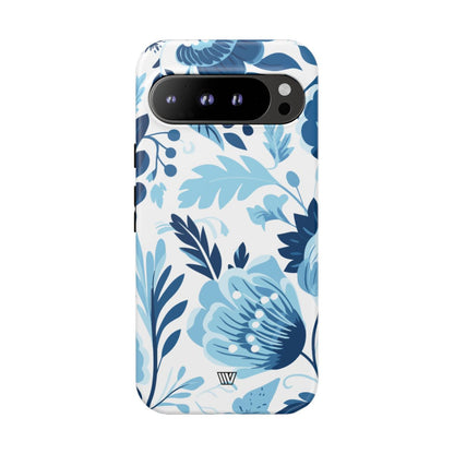 BLUE WHITE FLOWERS | Tough Phone Case