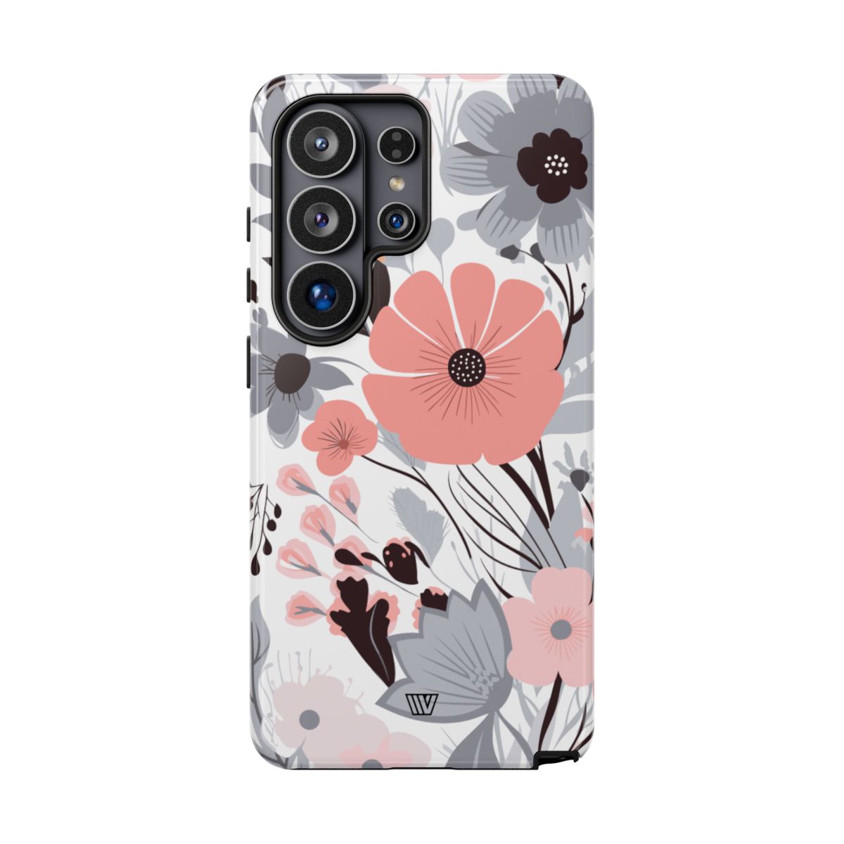 GRAY PASTEL FLOWERS | Tough Phone Case