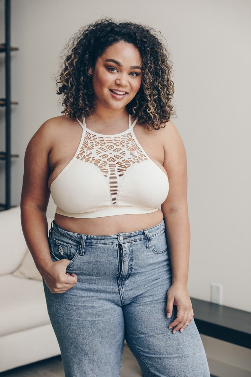 Plus Cutout Seamless Bralette-Soul Flow Apparel