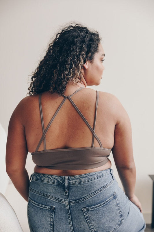 Plus Cutout Seamless Bralette-Soul Flow Apparel