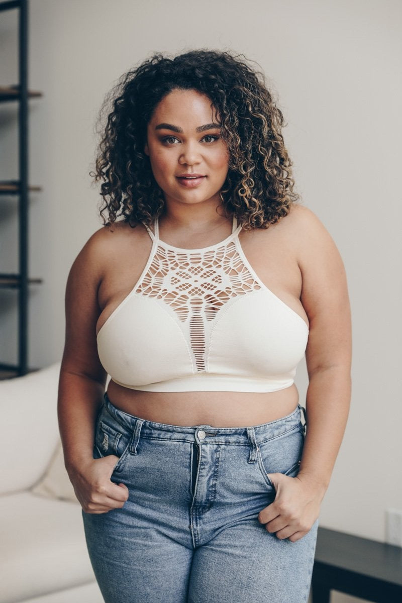 Plus Cutout Seamless Bralette-Soul Flow Apparel