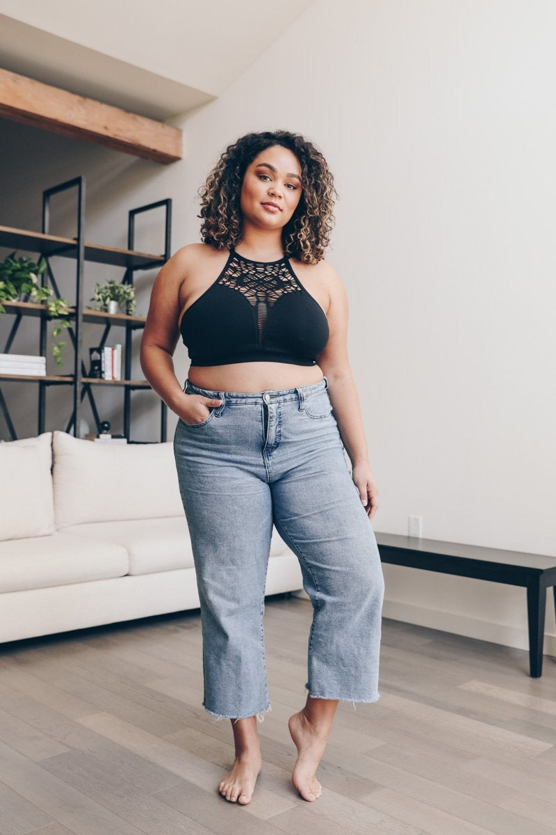 Plus Cutout Seamless Bralette-Soul Flow Apparel