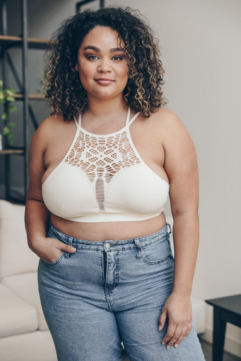 Plus Cutout Seamless Bralette-Soul Flow Apparel