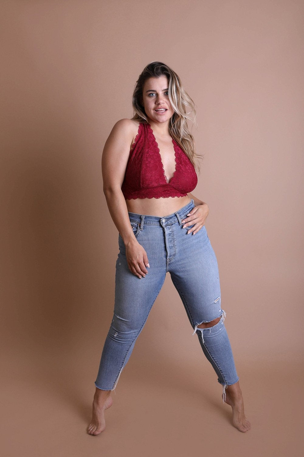 Plus Halter Top Bralette-Soul Flow Apparel