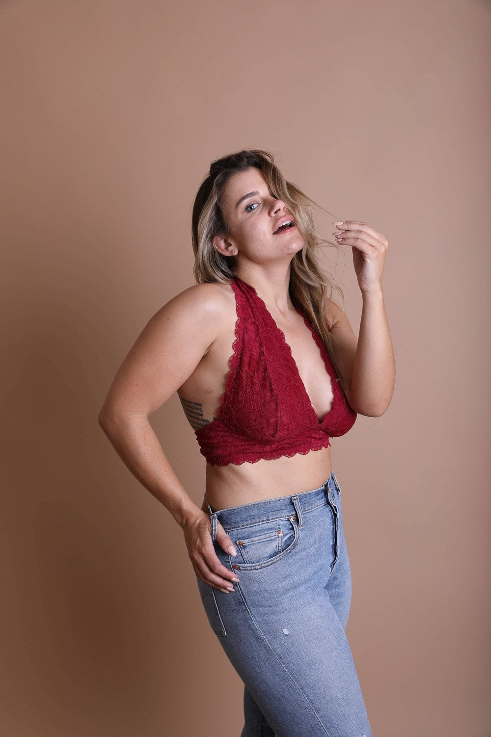 Plus Halter Top Bralette-Soul Flow Apparel