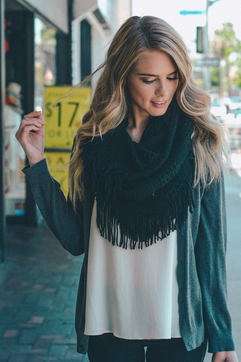 Pointelle Fringe Infinity-Soul Flow Apparel