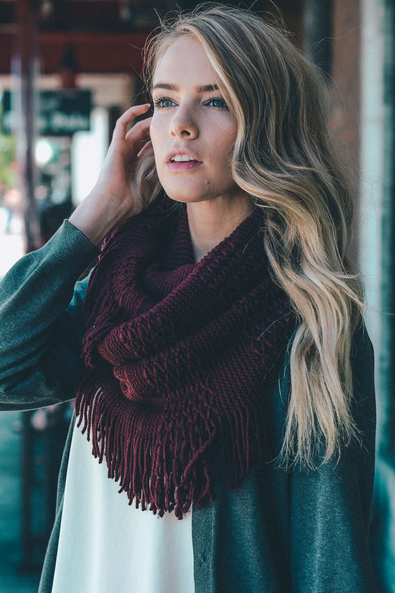 Pointelle Fringe Infinity-Soul Flow Apparel