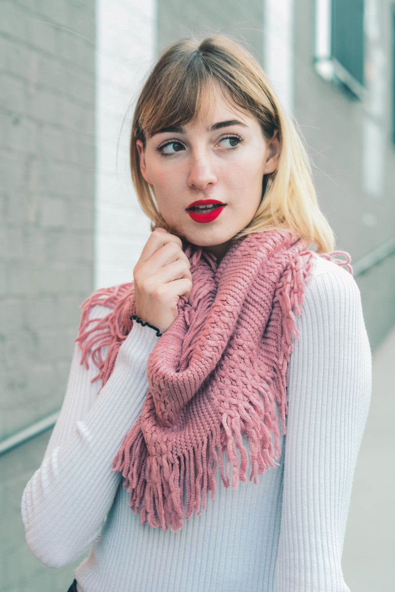 Pointelle Fringe Infinity-Soul Flow Apparel