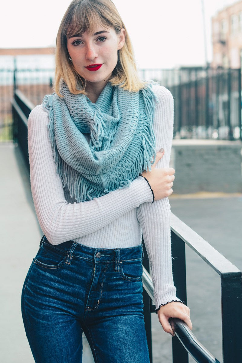 Pointelle Fringe Infinity-Soul Flow Apparel