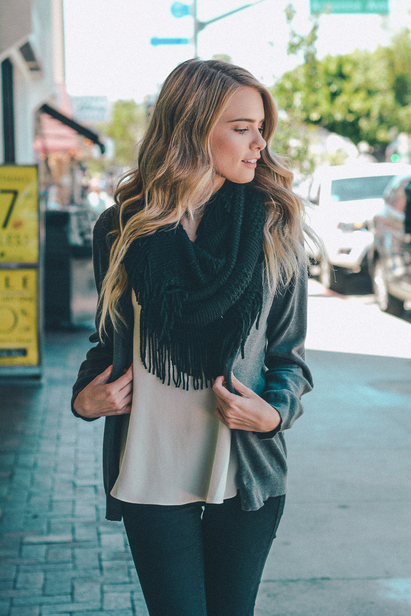 Pointelle Fringe Infinity-Soul Flow Apparel