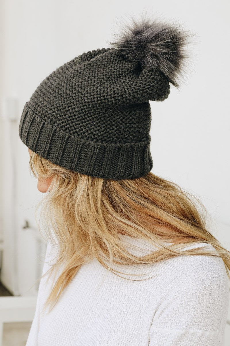 Soul Flow Apparel | Boho Pom Beanie with Faux Sherpa Lining