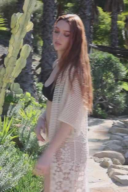 Happy Summer Crochet Tassel Kimono