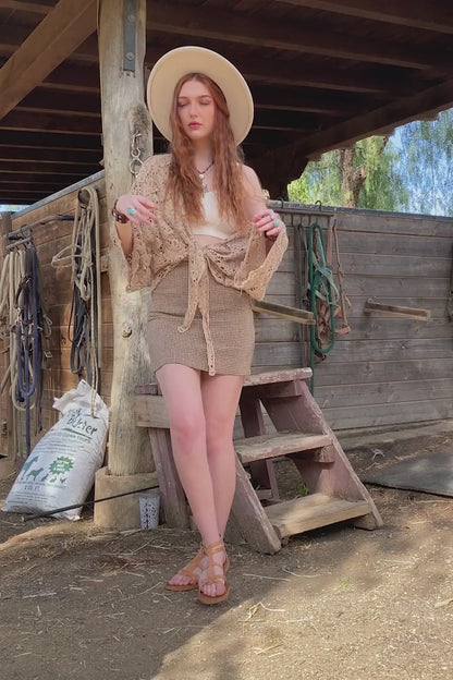 Magnolia Lace Tie Front Cover Up