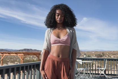 Sequin Border Frayed Kimono