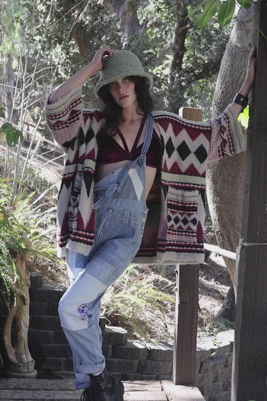 Faux Hair Aztec Pocket Ruana