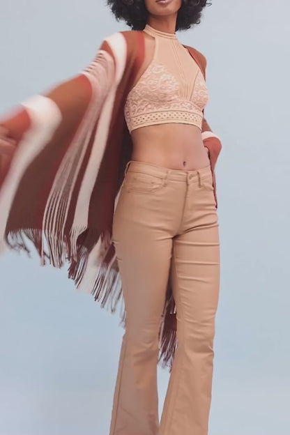 Boho Chic Frayed Edge Ruana