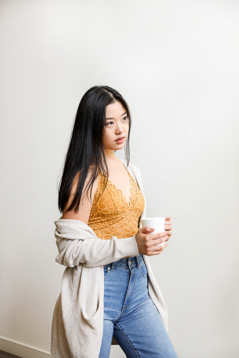 Racerback Flower Lace Bralette Padded-Soul Flow Apparel