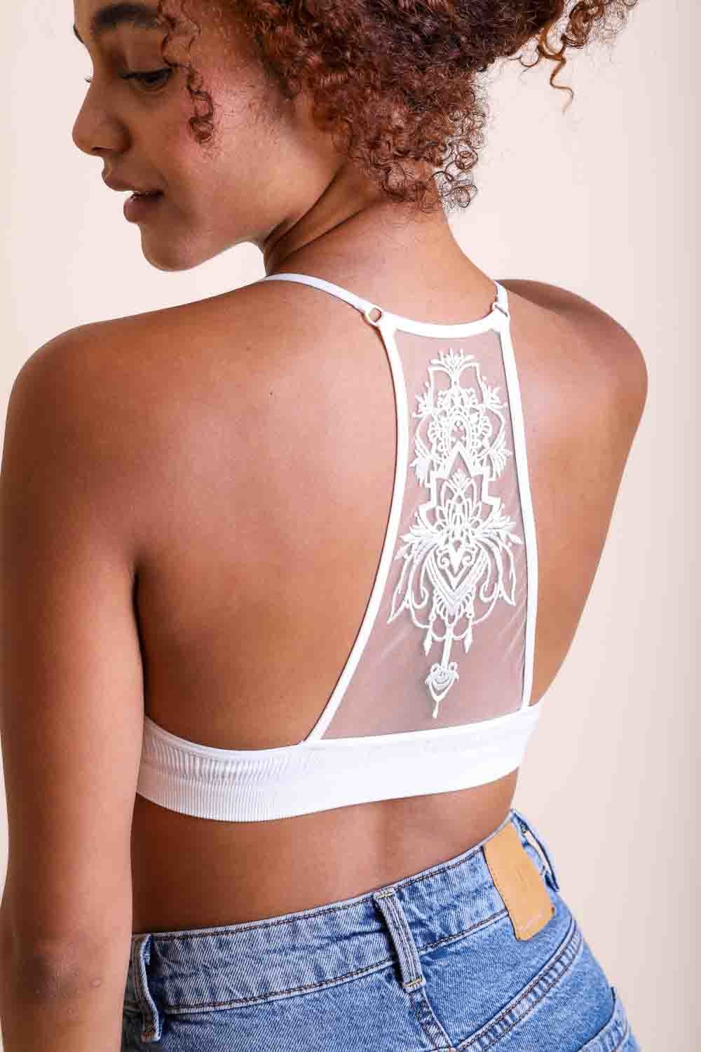 Tattoo Back Bralette – Seamless Design with Mesh Detail-Soul Flow Apparel