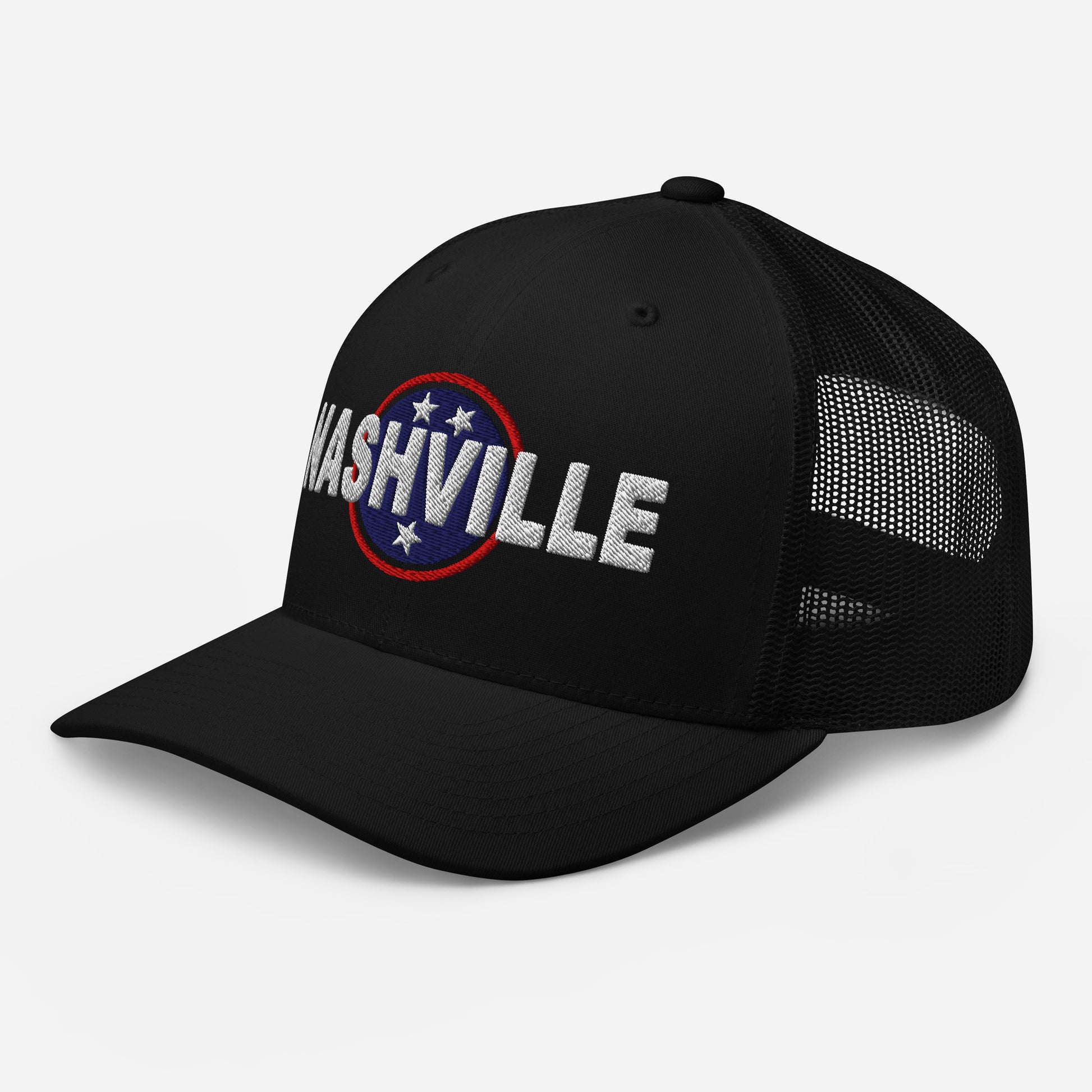 Nashville Embroidered Trucker Cap, Tri Star-Soul Flow Apparel