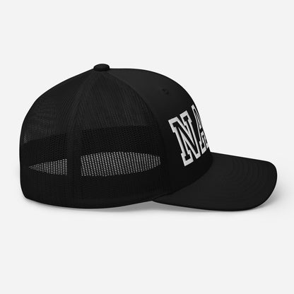NASH Embroidered Trucker Cap, Hollow Font-Soul Flow Apparel