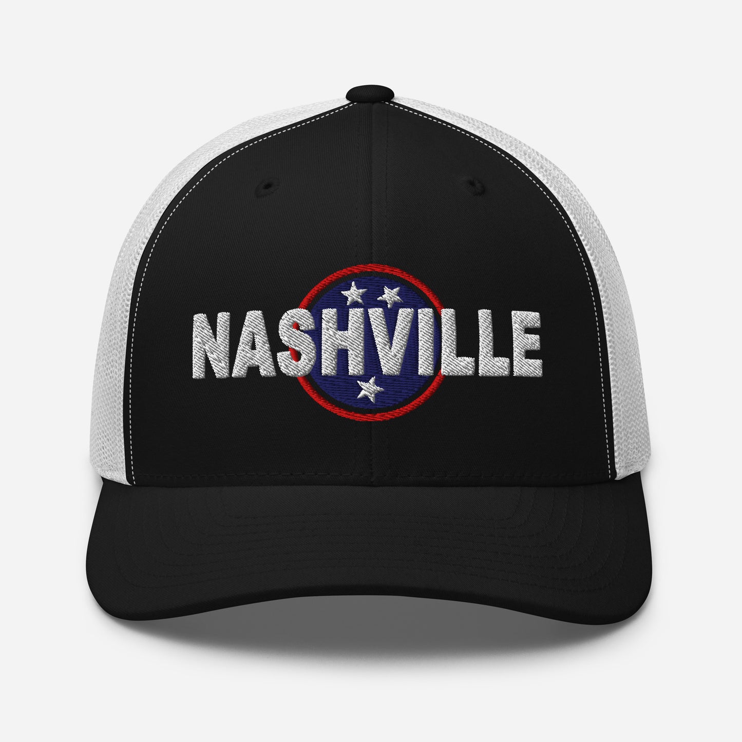 Nashville Embroidered Trucker Cap, Tri Star-Soul Flow Apparel