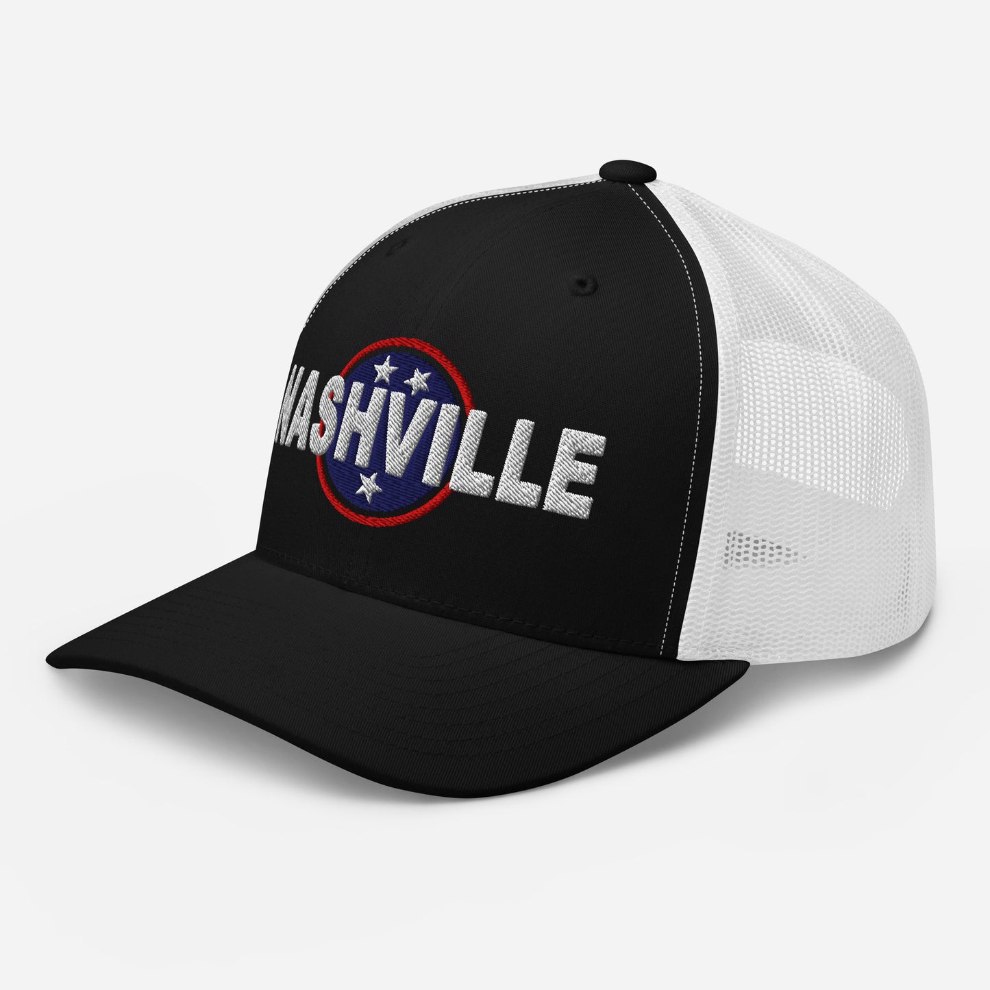 Nashville Embroidered Trucker Cap, Tri Star-Soul Flow Apparel
