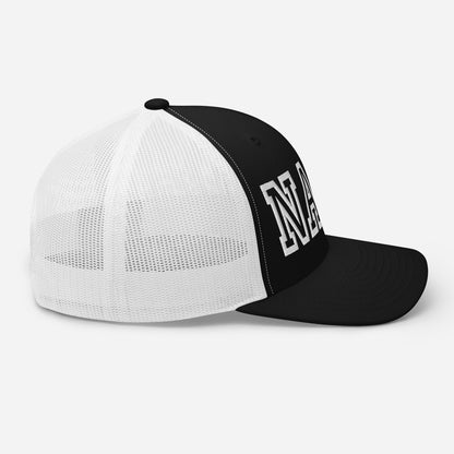 NASH Embroidered Trucker Cap, Hollow Font-Soul Flow Apparel