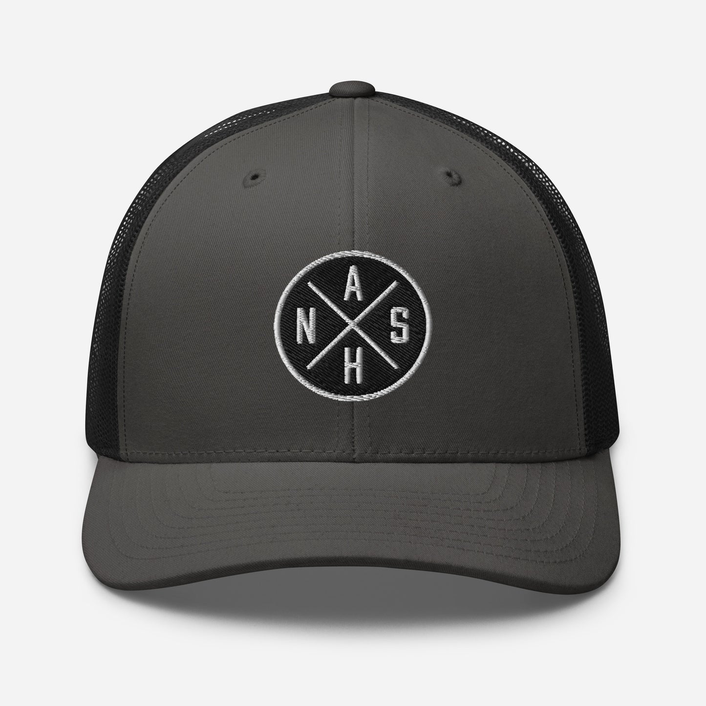 Circled NASH Embroidered Trucker Cap-Soul Flow Apparel