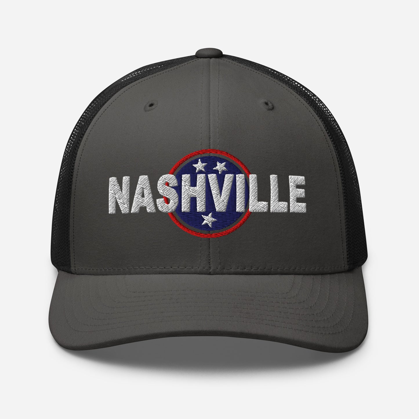 Nashville Embroidered Trucker Cap, Tri Star-Soul Flow Apparel