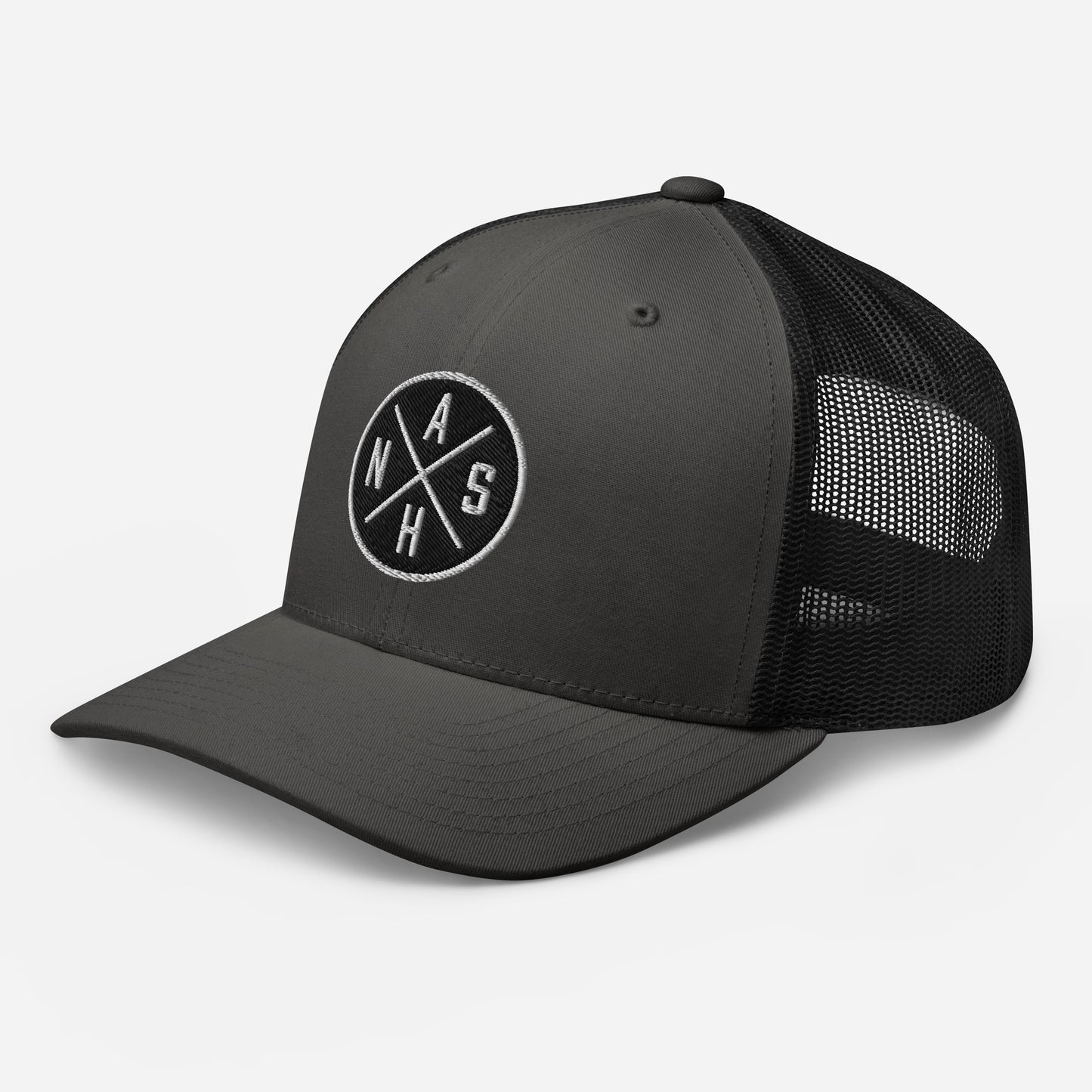 Circled NASH Embroidered Trucker Cap-Soul Flow Apparel