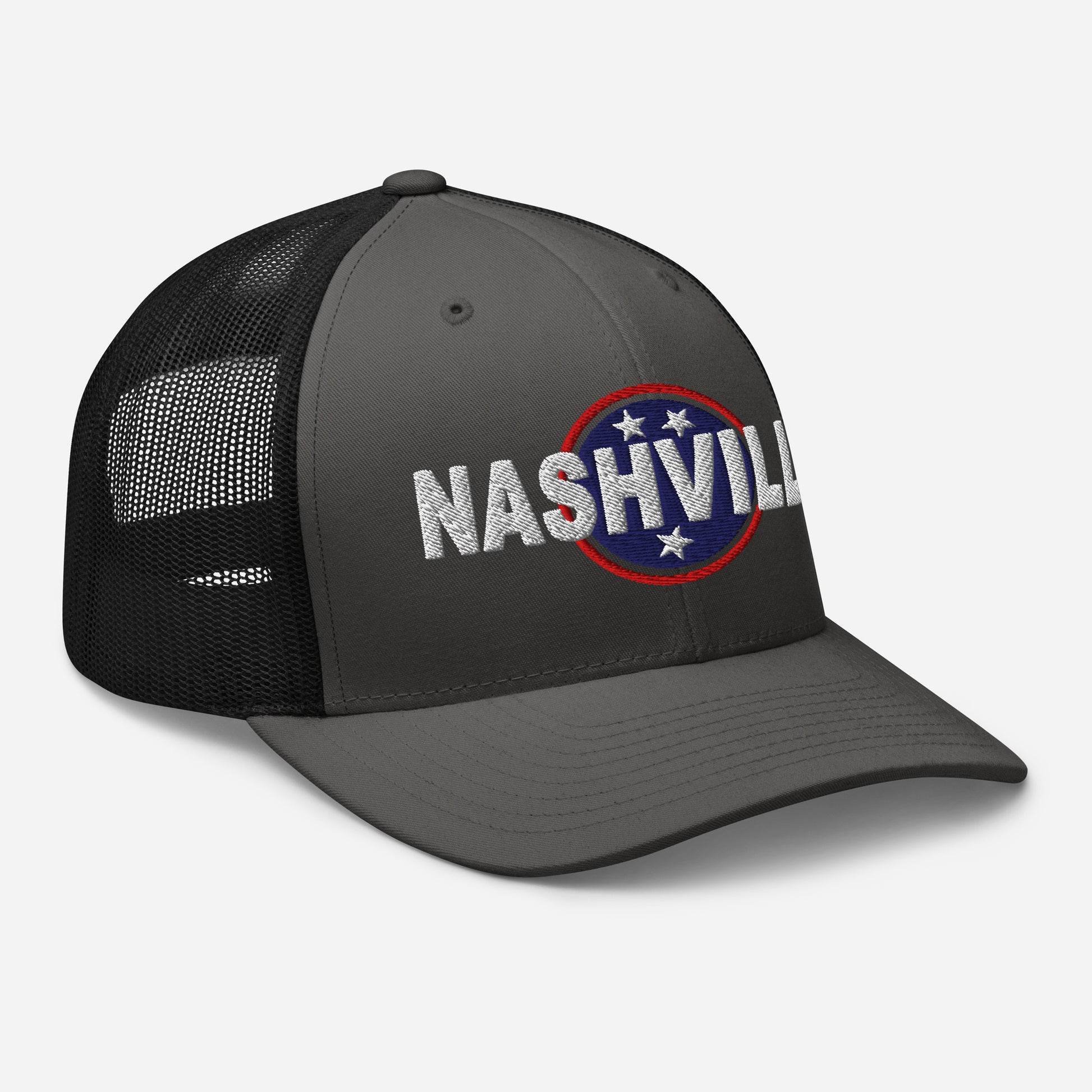 Nashville Embroidered Trucker Cap, Tri Star-Soul Flow Apparel