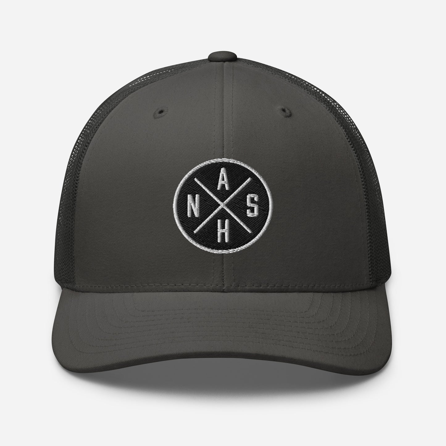 Circled NASH Embroidered Trucker Cap-Soul Flow Apparel