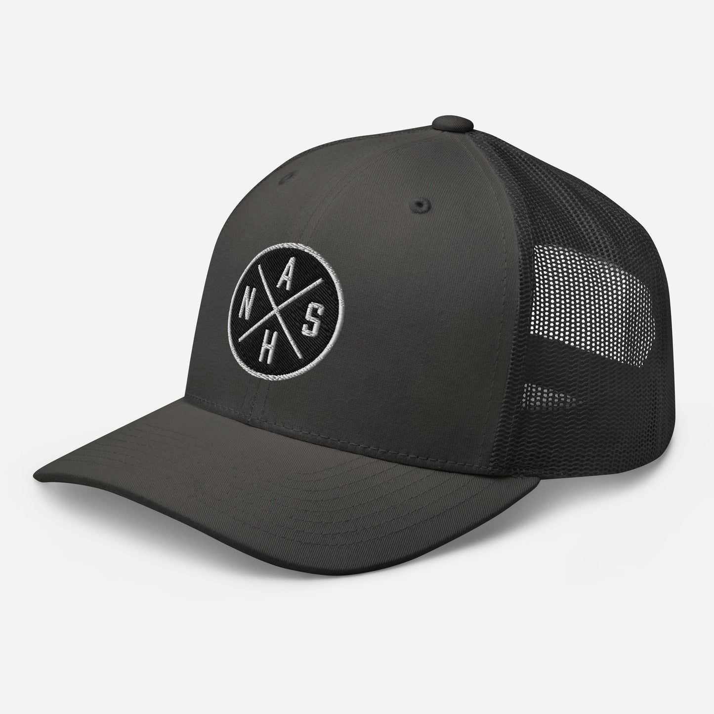 Circled NASH Embroidered Trucker Cap-Soul Flow Apparel