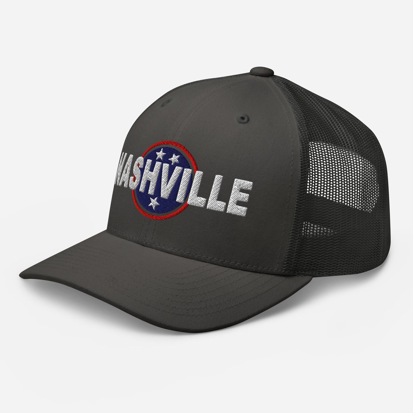 Nashville Embroidered Trucker Cap, Tri Star-Soul Flow Apparel