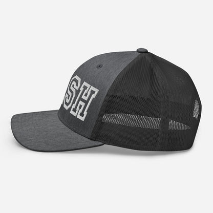 NASH Embroidered Trucker Cap, Hollow Font-Soul Flow Apparel