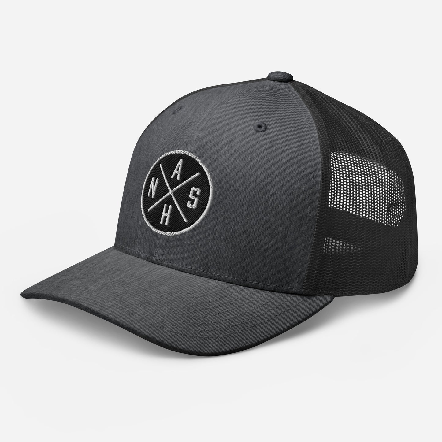 Circled NASH Embroidered Trucker Cap-Soul Flow Apparel