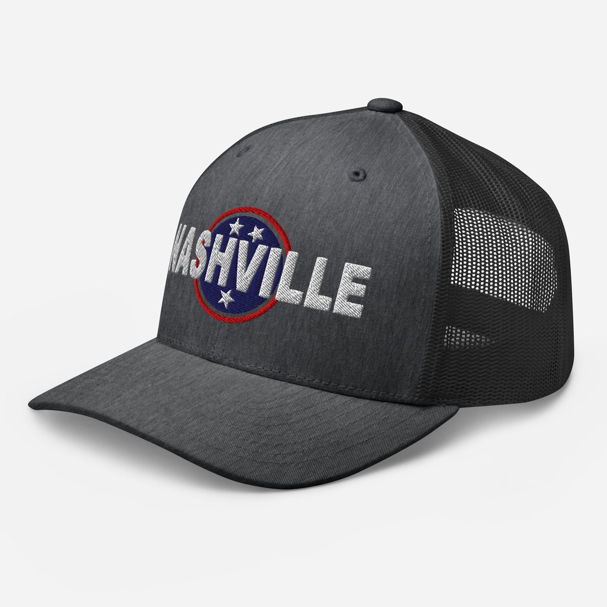 Nashville Embroidered Trucker Cap, Tri Star-Soul Flow Apparel