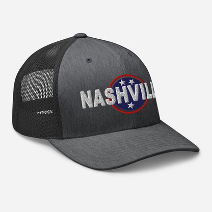 Nashville Embroidered Trucker Cap, Tri Star-Soul Flow Apparel