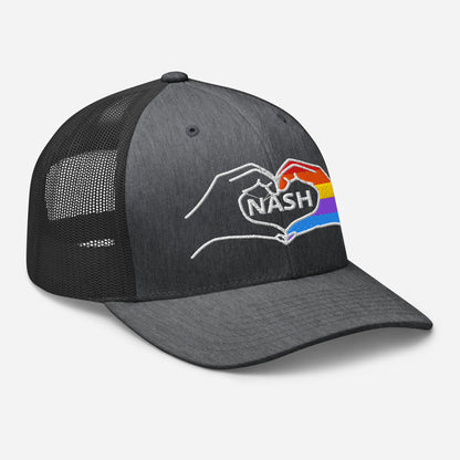 NASH Pride Embroidered Trucker Cap, Nashville Pride Hat-Soul Flow Apparel