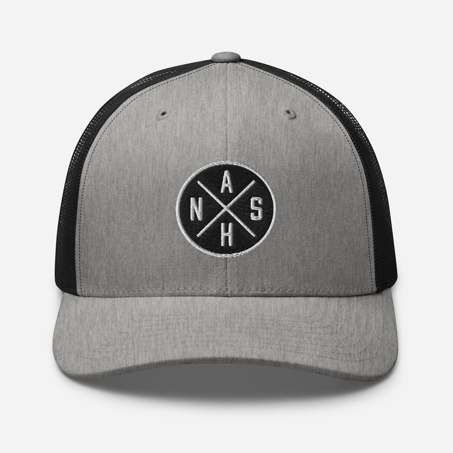 Circled NASH Embroidered Trucker Cap-Soul Flow Apparel