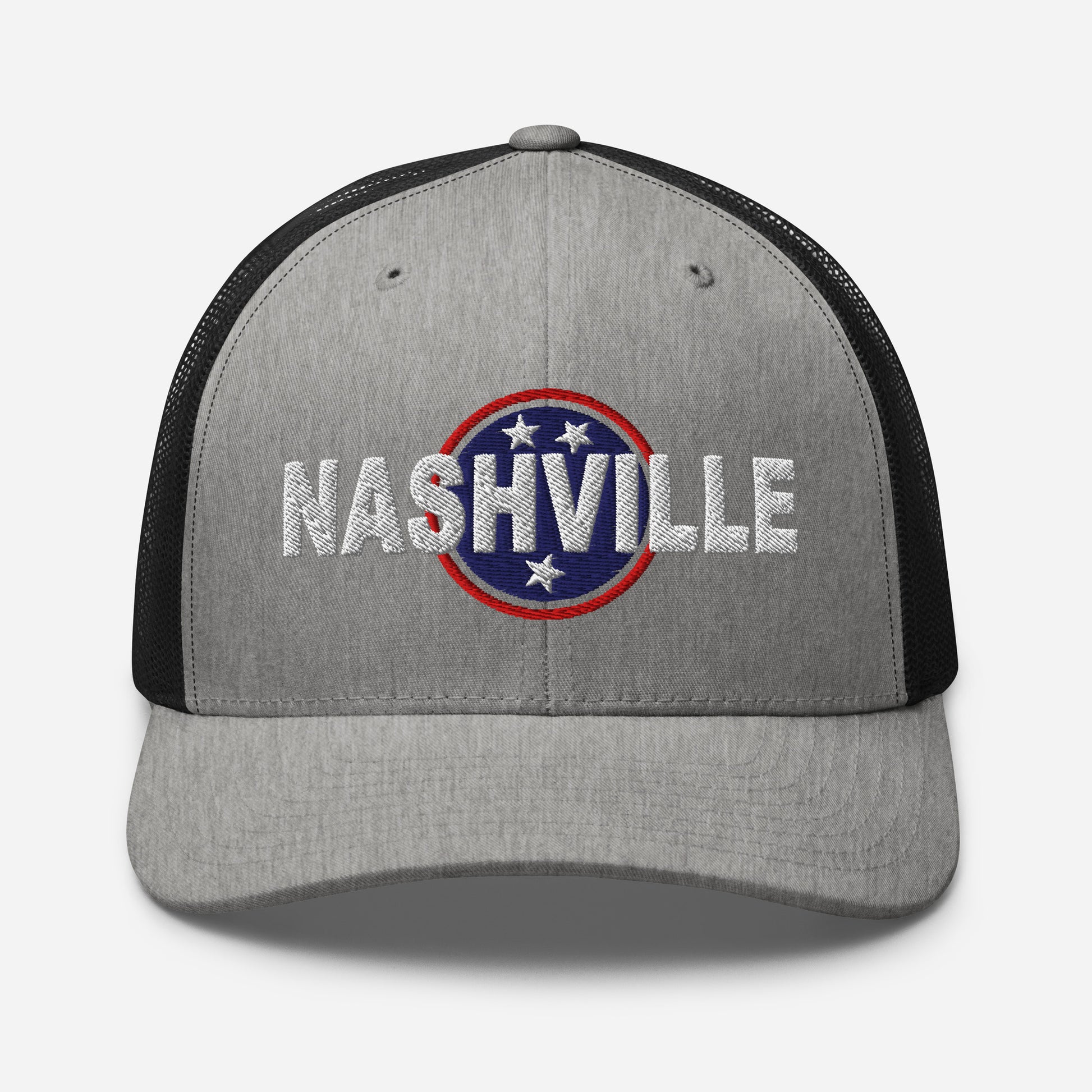 Nashville Embroidered Trucker Cap, Tri Star-Soul Flow Apparel