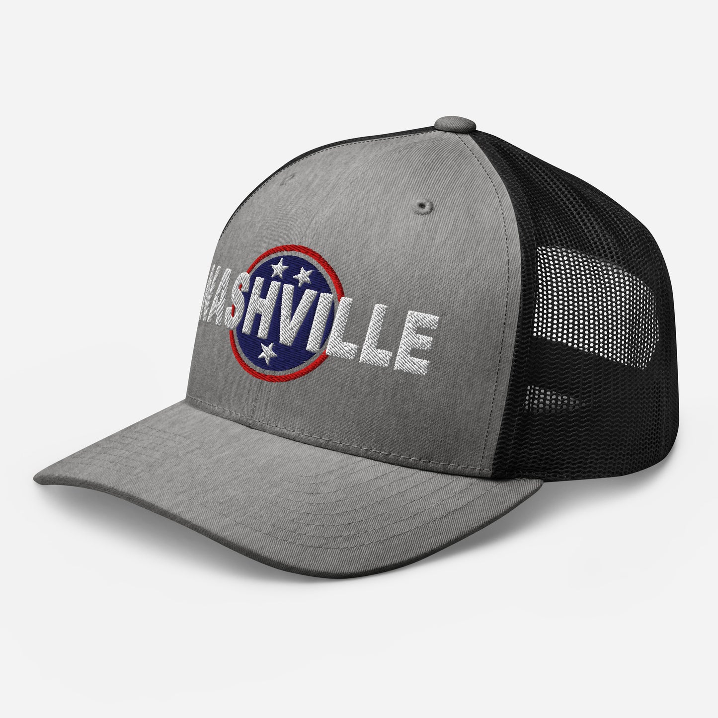 Nashville Embroidered Trucker Cap, Tri Star-Soul Flow Apparel
