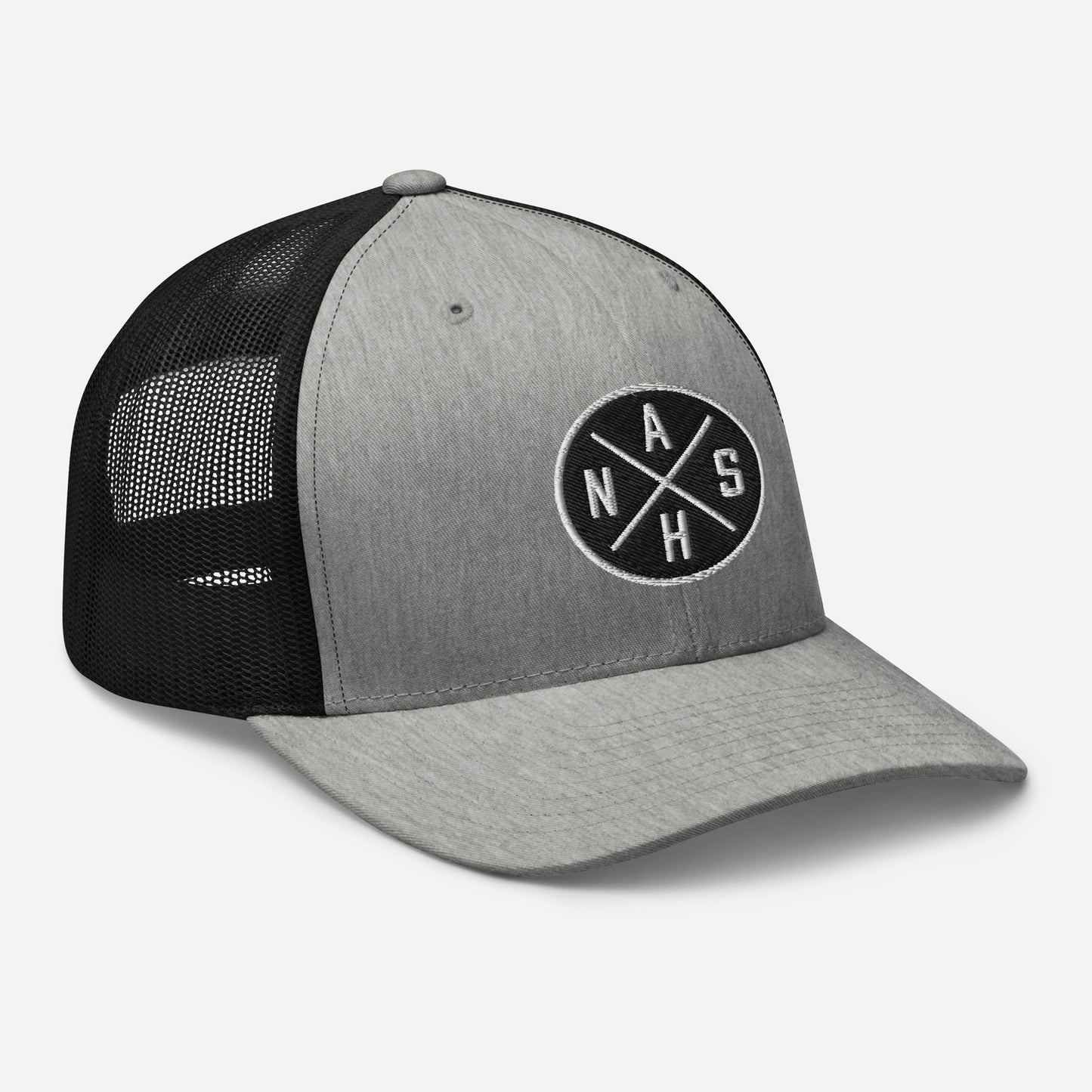 Circled NASH Embroidered Trucker Cap-Soul Flow Apparel