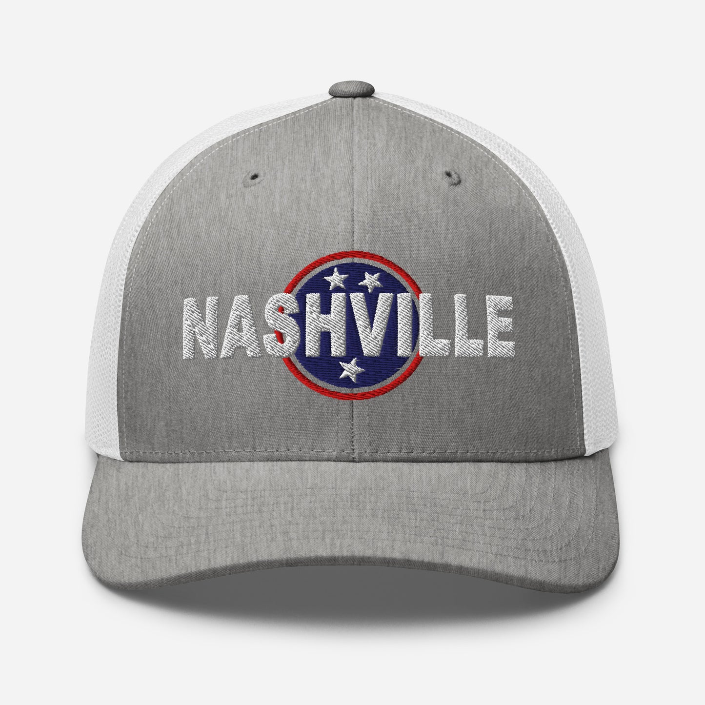 Nashville Embroidered Trucker Cap, Tri Star-Soul Flow Apparel