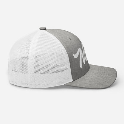 Nash Embroidered Trucker Hat, Flow Font-Soul Flow Apparel