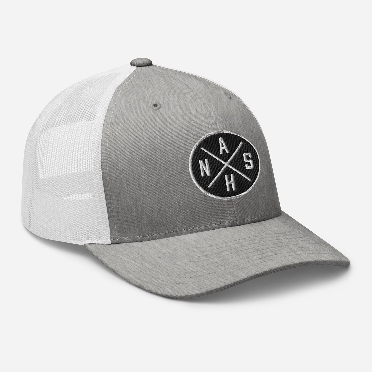 Circled NASH Embroidered Trucker Cap-Soul Flow Apparel