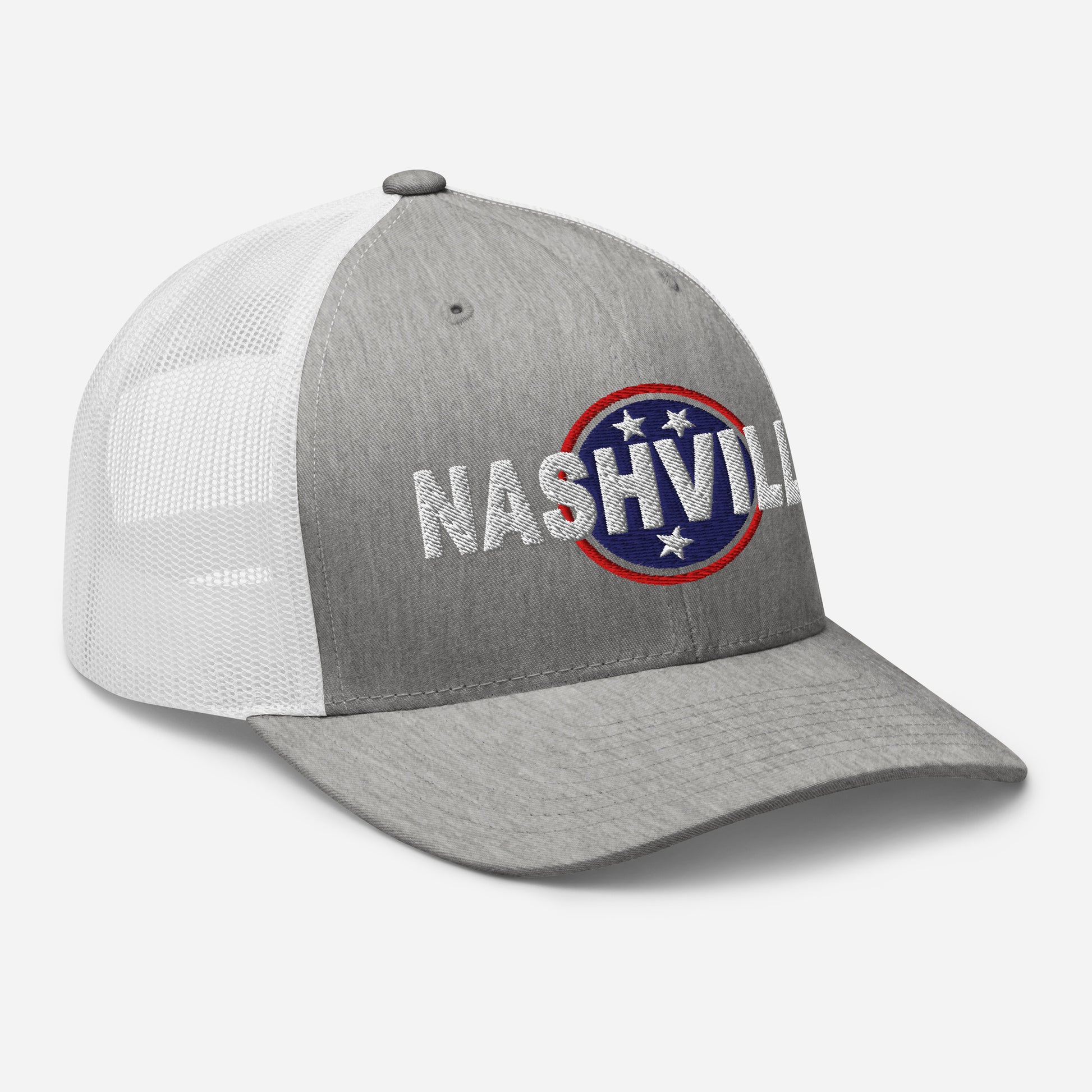 Nashville Embroidered Trucker Cap, Tri Star-Soul Flow Apparel