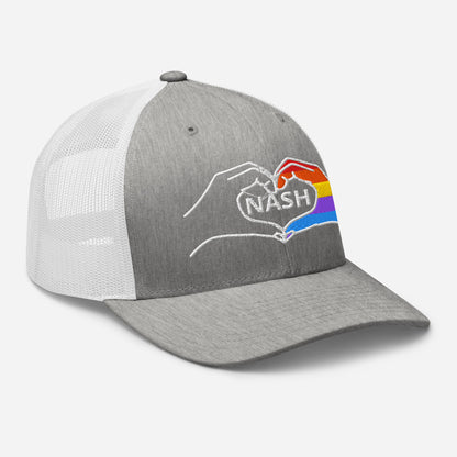NASH Pride Embroidered Trucker Cap, Nashville Pride Hat-Soul Flow Apparel